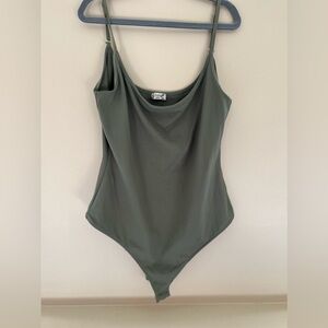 Intimately Free People Army  Green Bodysuit